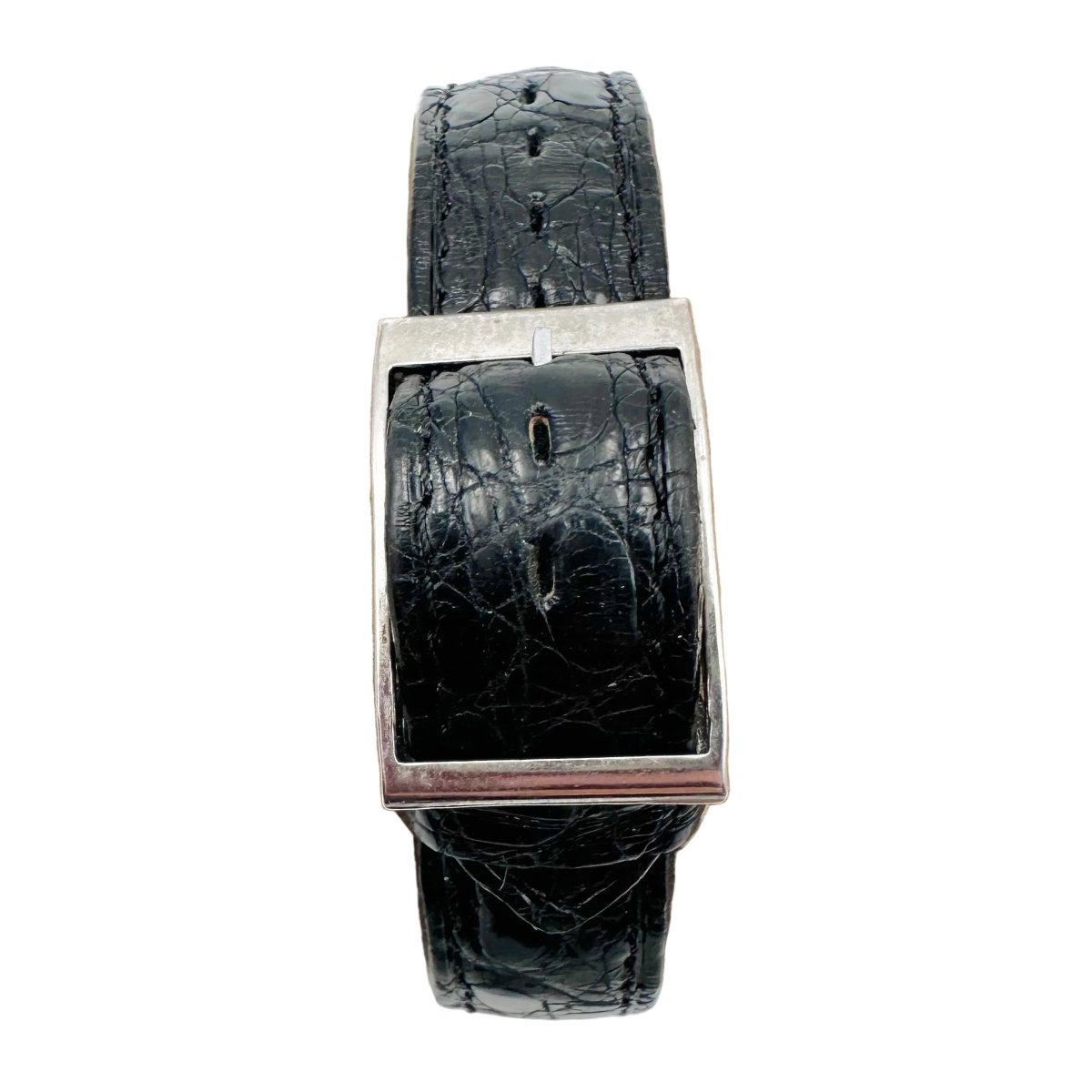 Montre CARTIER en or blanc et cuir - Castafiore