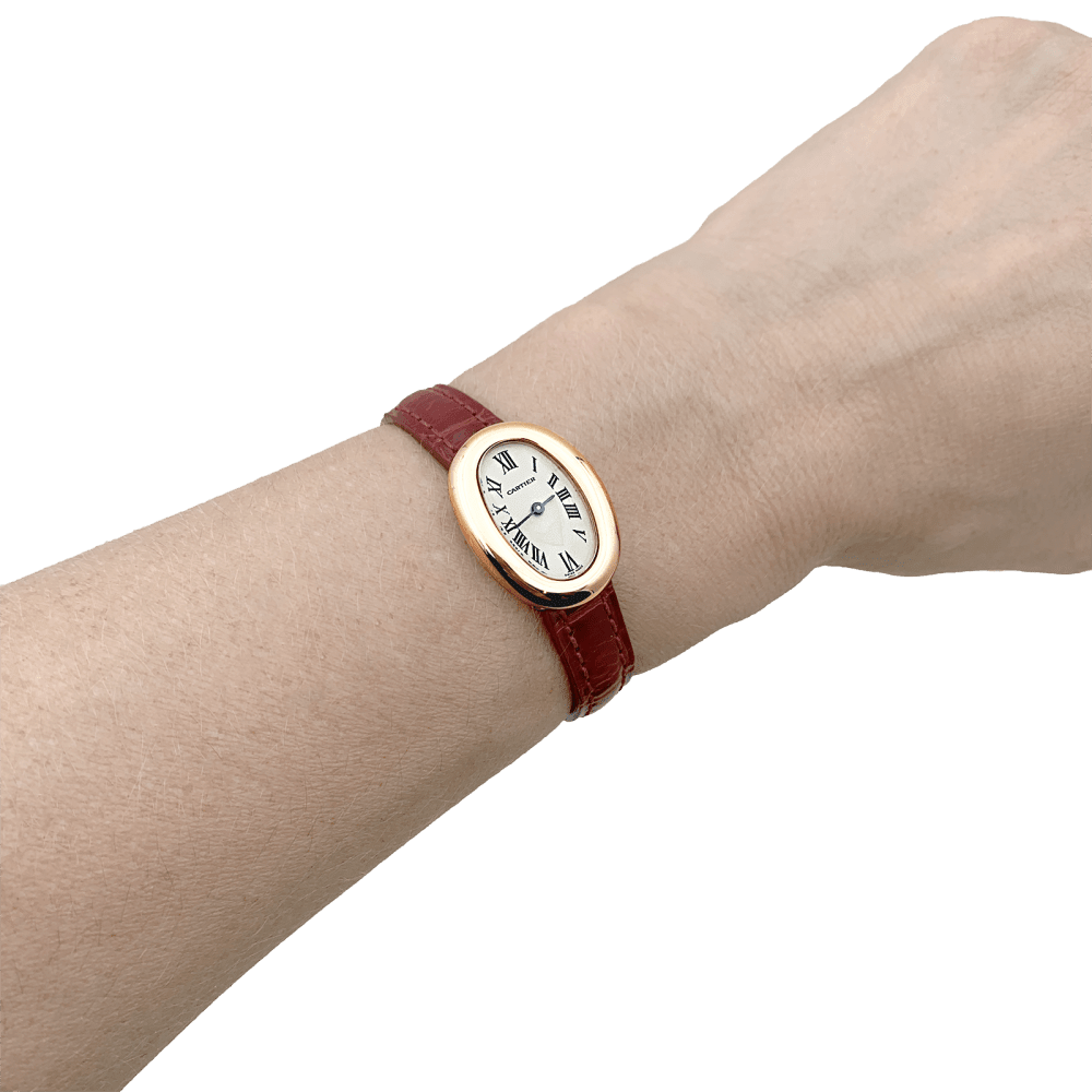Watch Cartier, "Mini Baignoire", yellow gold.