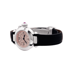 Watch Cartier "Miss Pasha", steel, leather.