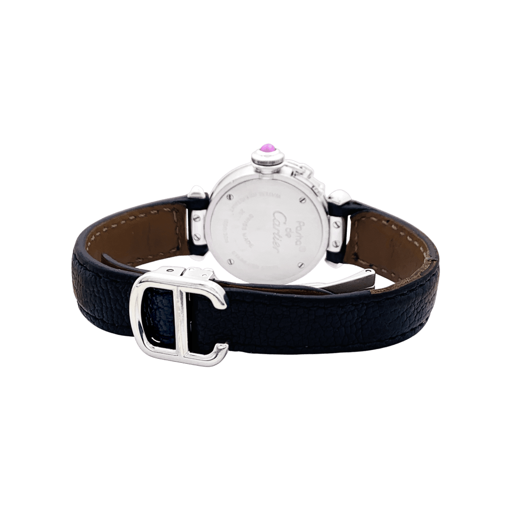 Watch Cartier "Miss Pasha", steel, leather.