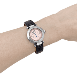 Watch Cartier "Miss Pasha", steel, leather.