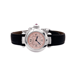 Watch Cartier "Miss Pasha", steel, leather.