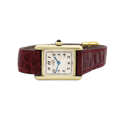 Montre CARTIER Must de Cartier en argent et cuir - Castafiore