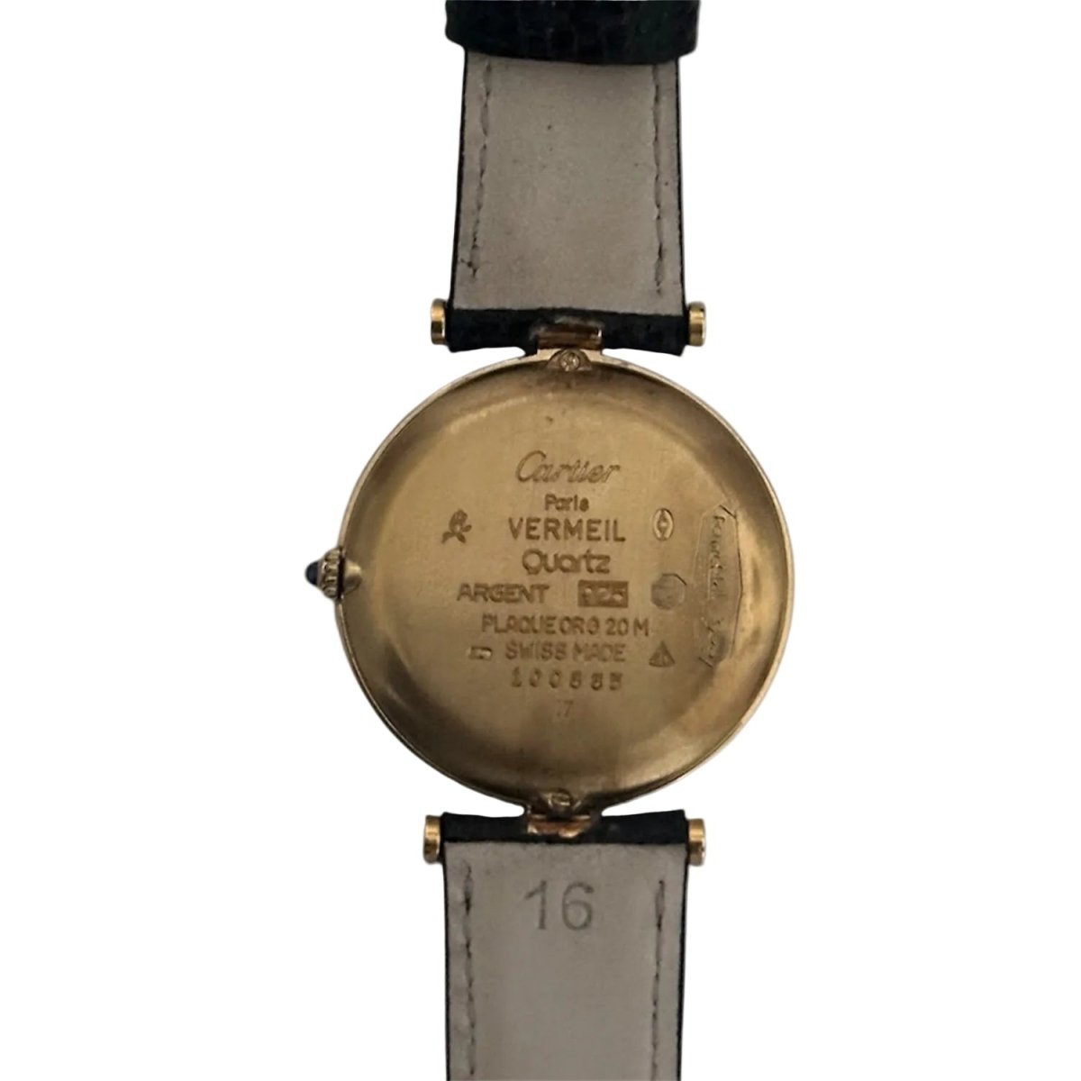 Montre CARTIER "Must de Cartier" en vermeil et cuir - Castafiore
