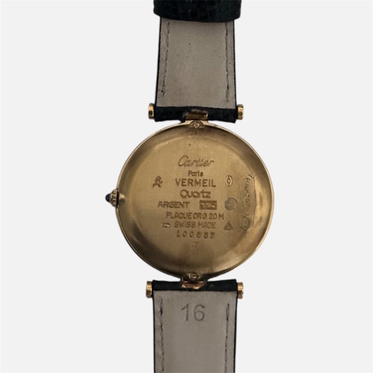 Montre CARTIER "Must de Cartier" en vermeil et cuir - Castafiore