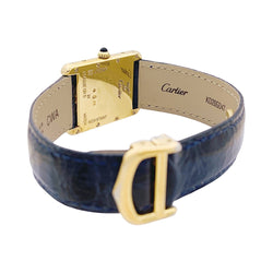 Montre Cartier, "Must de Cartier", plaqué or et argent, cuir. - Castafiore