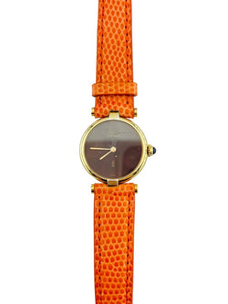 Montre CARTIER "Must de CARTIER Vendôme" en vermeil et cuir - Castafiore