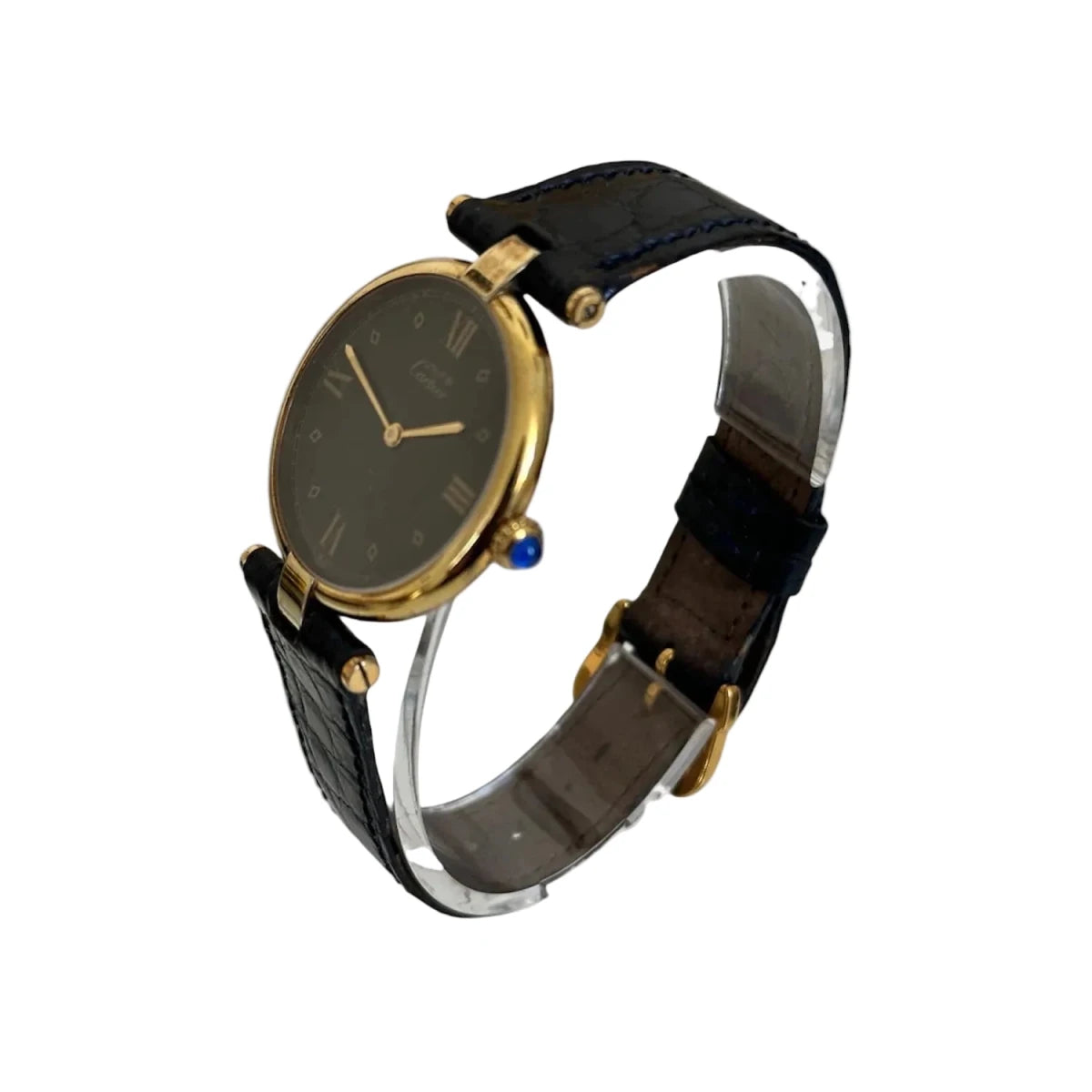 Montre CARTIER "Must de Vendôme" en vermeil et cuir - Castafiore