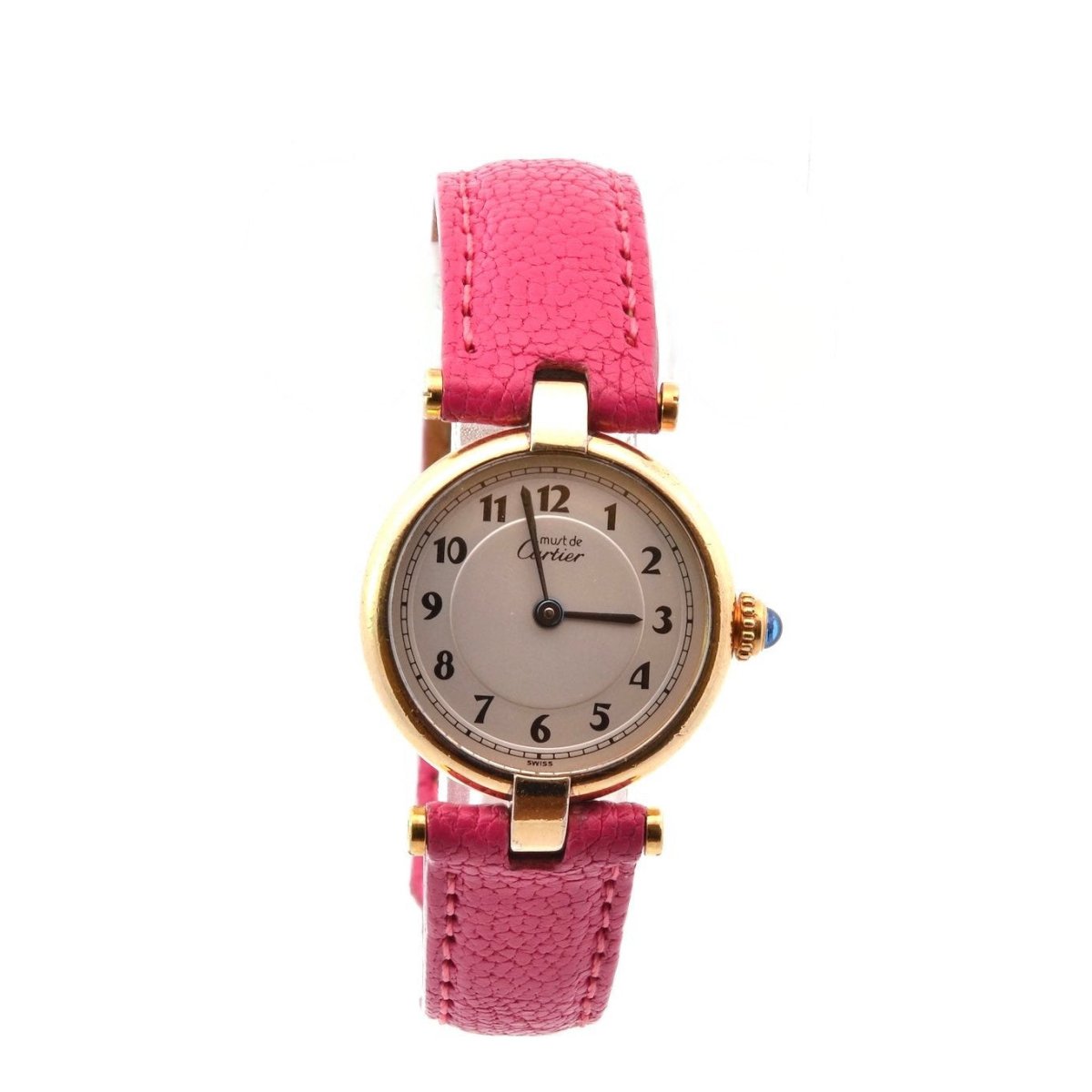 Montre CARTIER "Must" en vermeil, cuir et quartz - Castafiore