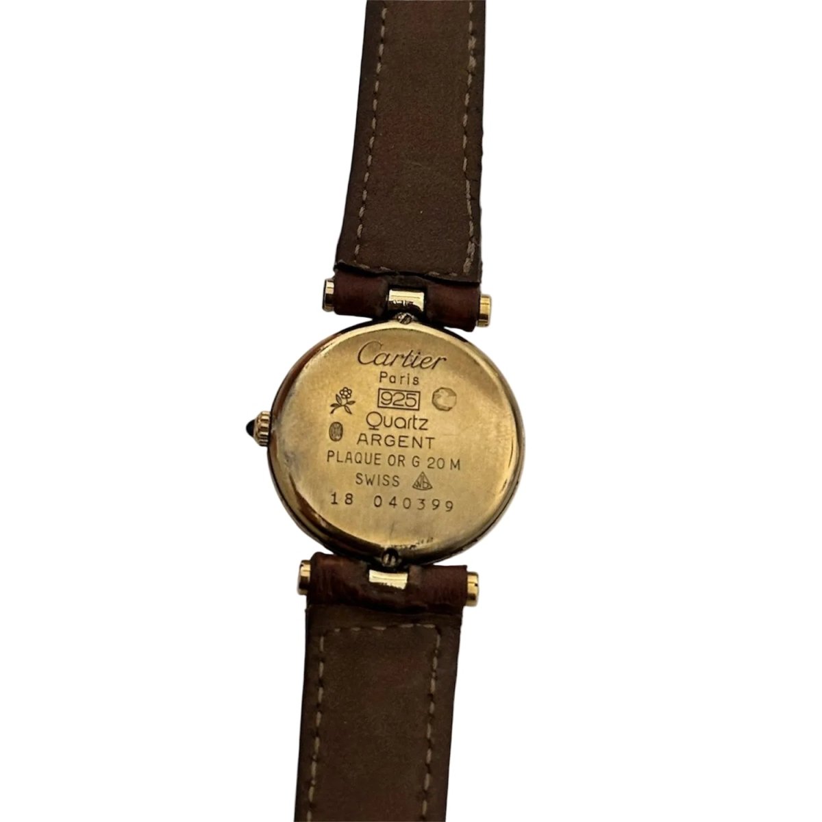 Montre CARTIER "Must Ronde" en vermeil et cuir - Castafiore