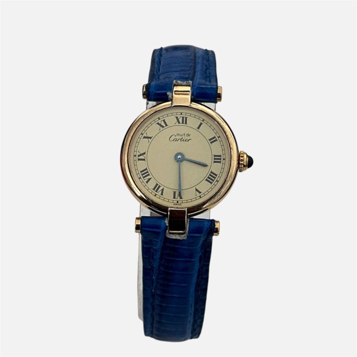 Montre CARTIER Must Ronde en vermeil et cuir