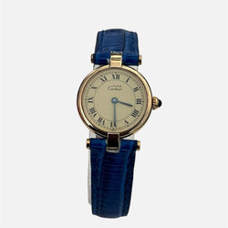 Montre CARTIER Must Ronde en vermeil et cuir