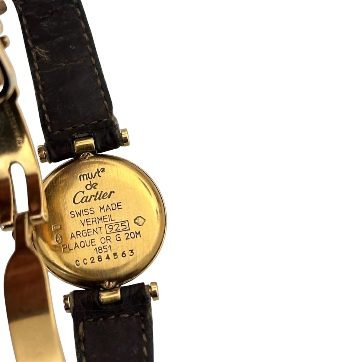 Montre CARTIER "Must ronde" en vermeil et cuir - Castafiore