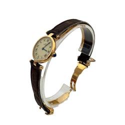 Montre CARTIER "Must ronde" en vermeil et cuir - Castafiore