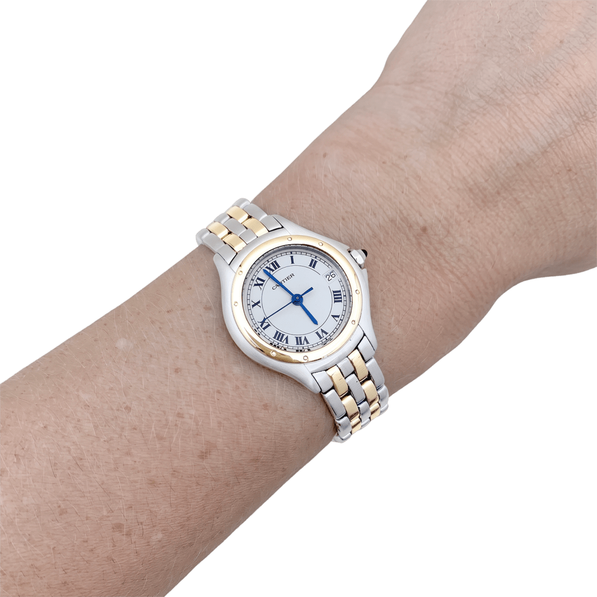 Montre CARTIER "Panthère Cougar" en or jaune et acier - Castafiore