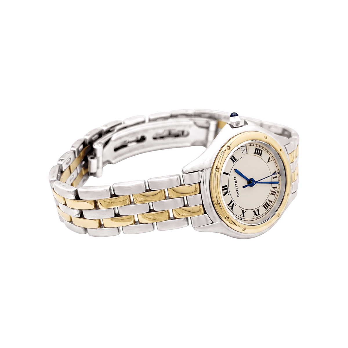 Montre CARTIER "Panthère Cougar" en or jaune et acier - Castafiore