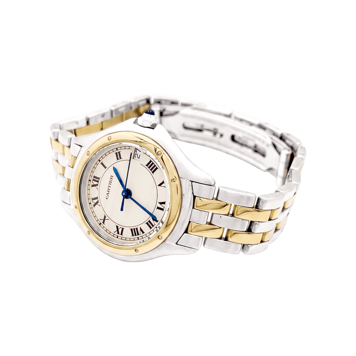 Montre CARTIER "Panthère Cougar" en or jaune et acier - Castafiore