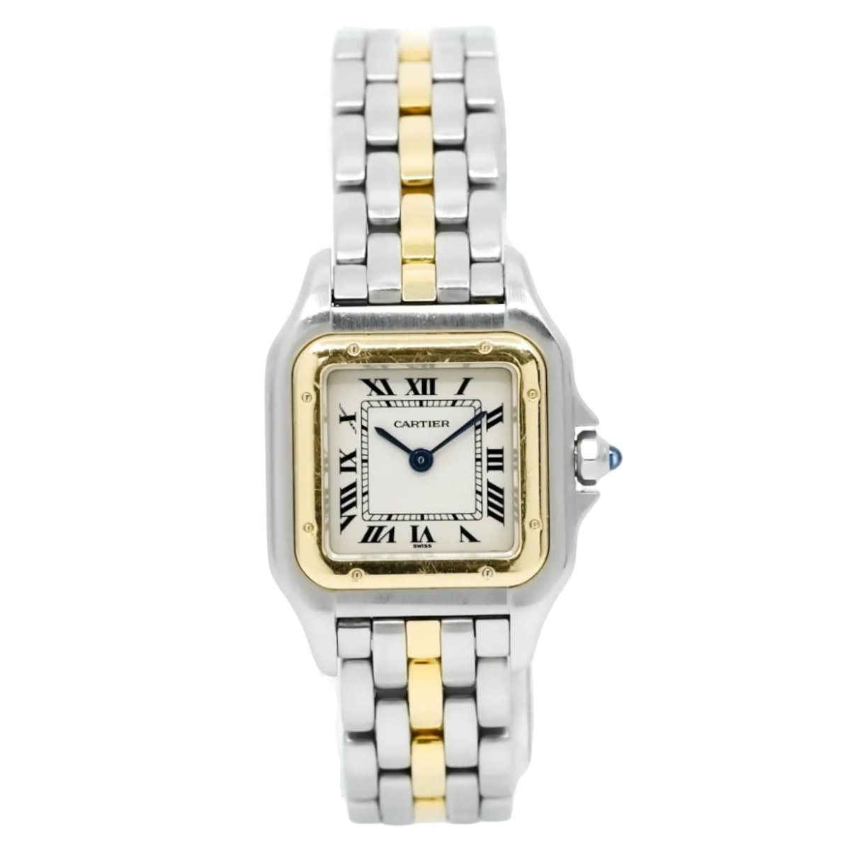 Montre CARTIER "Panthère" en or jaune, acier et quartz - Castafiore