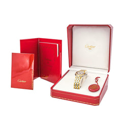 Montre CARTIER "Panthère" en or jaune, acier et quartz - Castafiore