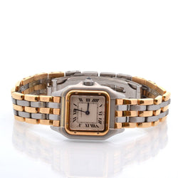 Montre CARTIER "Panthère" en or jaune, acier et quartz - Castafiore