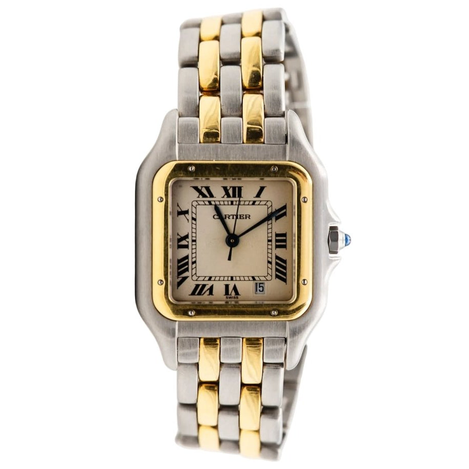 Montre CARTIER "Panthère" en or jaune, acier et quartz - Castafiore