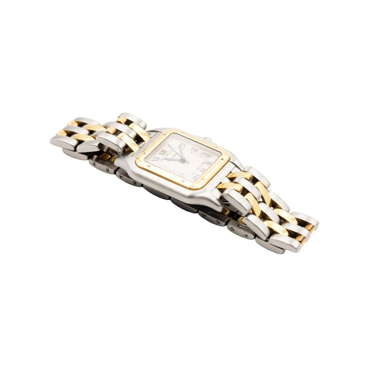 Montre CARTIER "Panthère" en or jaune, acier et quartz - Castafiore