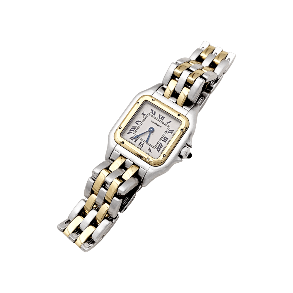 Watch Cartier, "Panthère", steel and yellow gold.