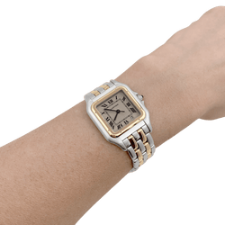 Montre CARTIER "Panthère" en or jaune et acier - Castafiore