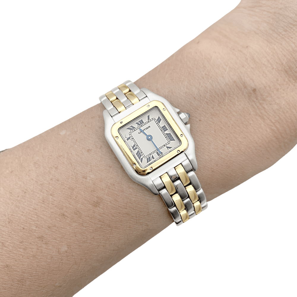 Watch Cartier, "Panthère", steel and yellow gold.