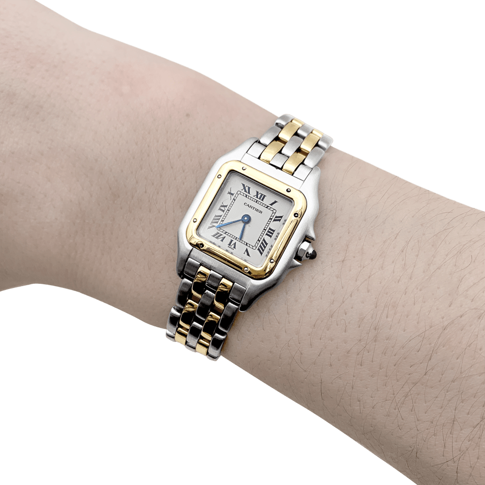 Watch Cartier, "Panthère", steel and yellow gold.