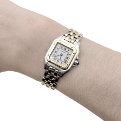 Watch Cartier, "Panthère", steel and yellow gold.