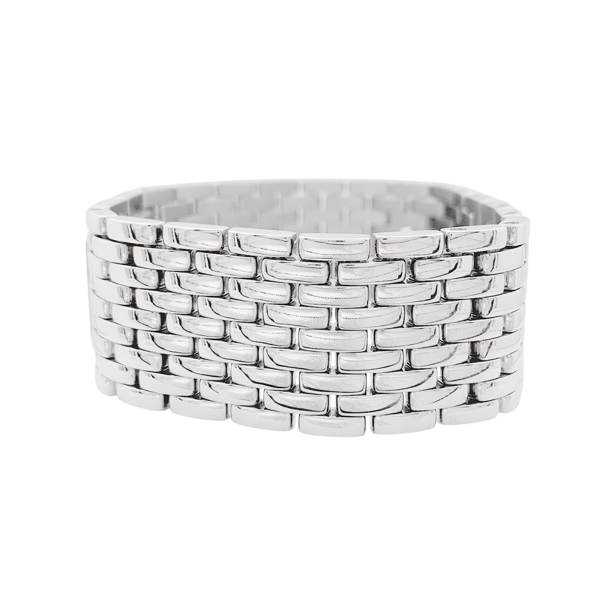 Montre CARTIER "Panthère ruban" en acier et nacre - Castafiore