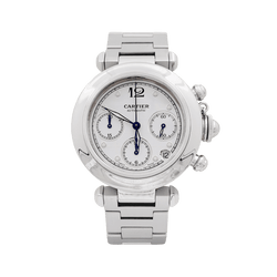 Montre Cartier "Pasha" acier. - Castafiore