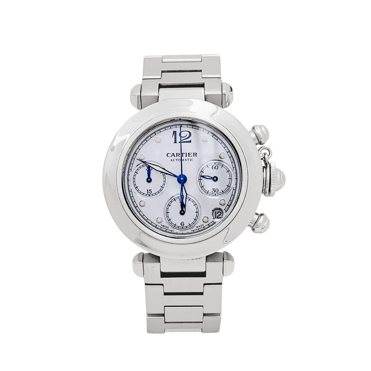 Montre Cartier "Pasha" acier. - Castafiore