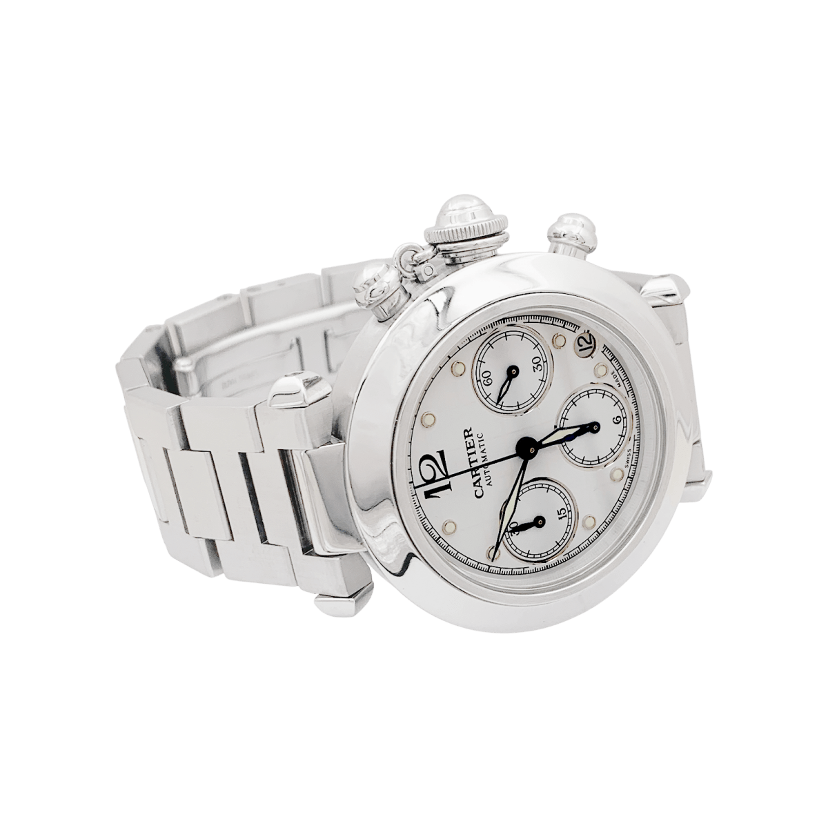 Montre Cartier "Pasha" acier. - Castafiore