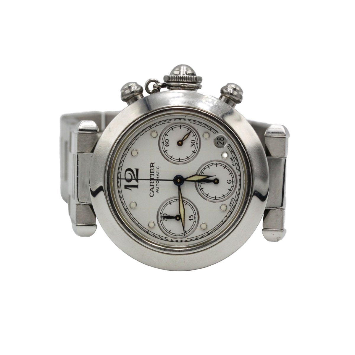 Montre CARTIER "Pasha C" en acier - Castafiore