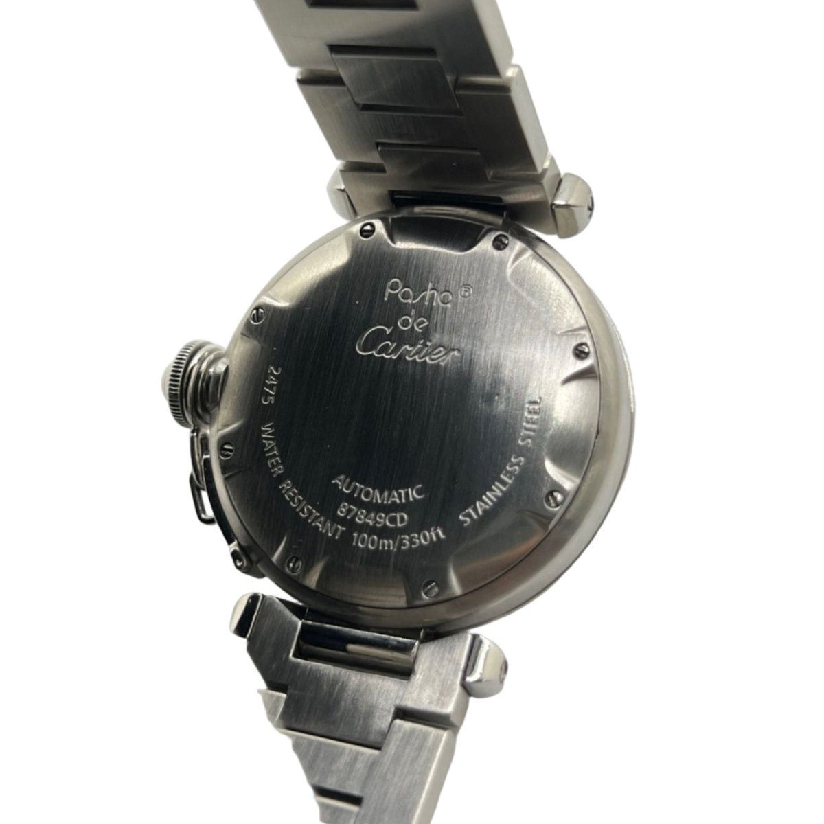 Montre CARTIER "Pasha C" en acier et saphir - Castafiore