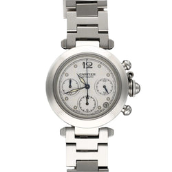 Montre Cartier Pasha Chronographe (ref: 2412) en acier automatique 36 mm ver 2010. - Castafiore