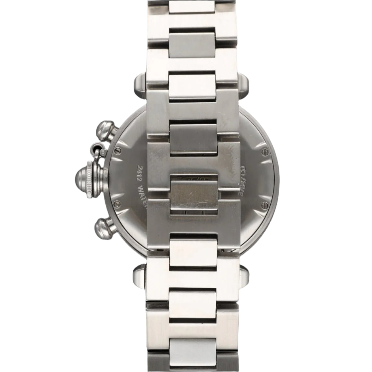 Montre Cartier Pasha Chronographe (ref: 2412) en acier automatique 36 mm ver 2010. - Castafiore