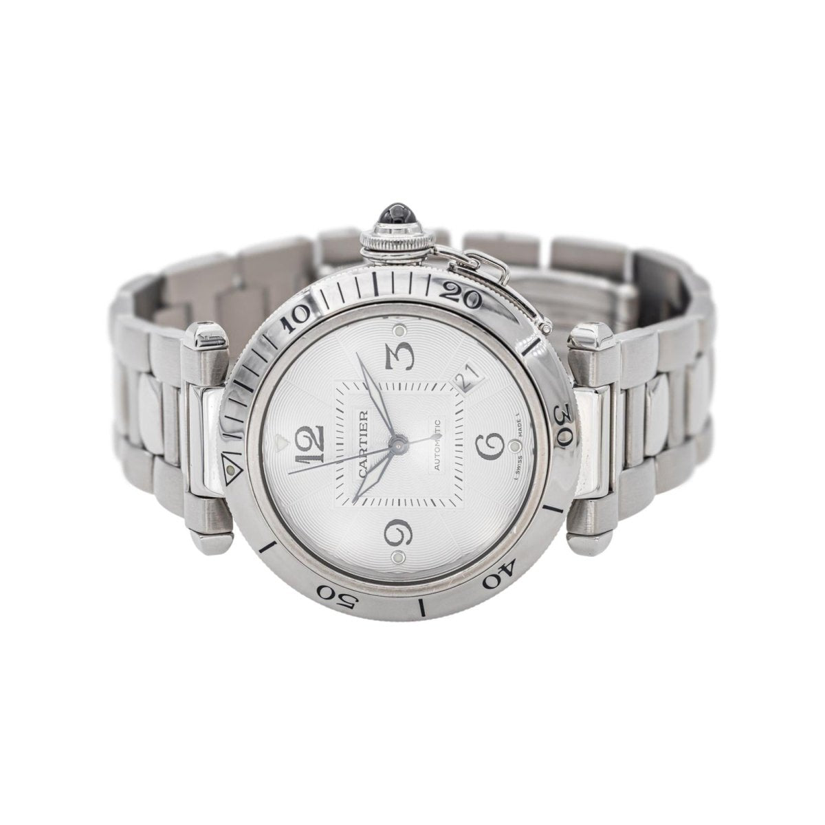 Montre CARTIER "Pasha" en acier - Castafiore