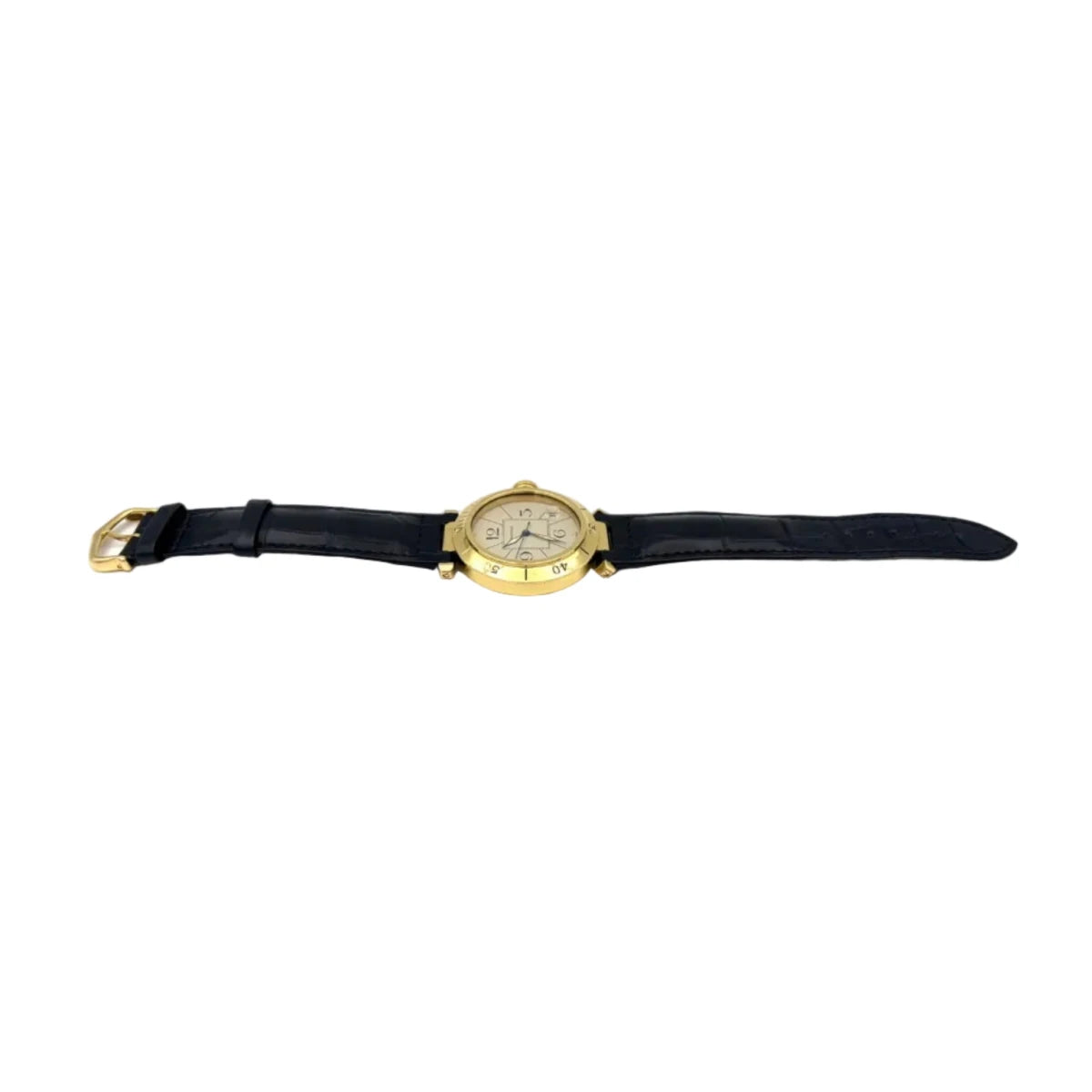 Montre CARTIER "Pasha" en or jaune et cuir - Castafiore