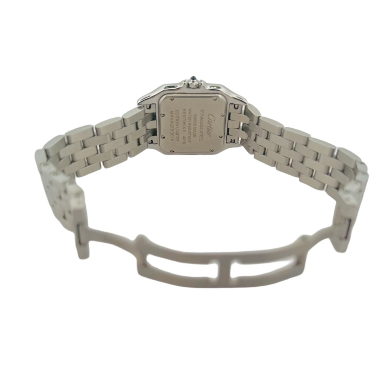 Montre CARTIER Quartz "Panthère" en acier et diamants - Castafiore