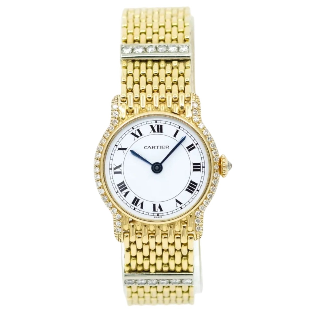 Montre CARTIER "Riviera" en or jaune et diamants - Castafiore