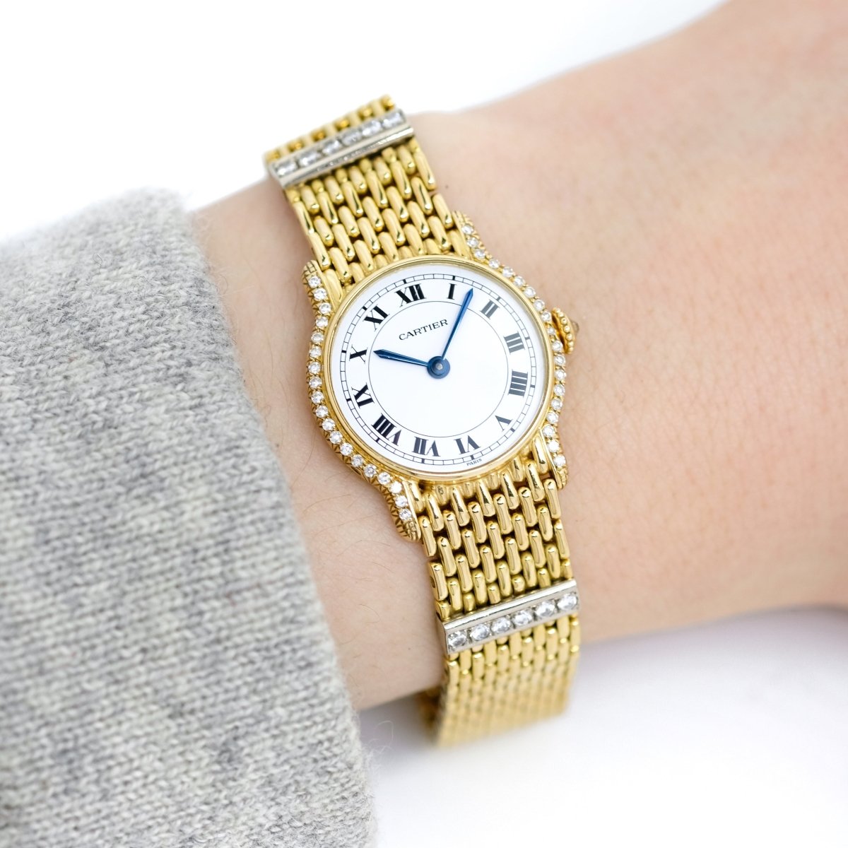 Montre CARTIER "Riviera" en or jaune et diamants - Castafiore