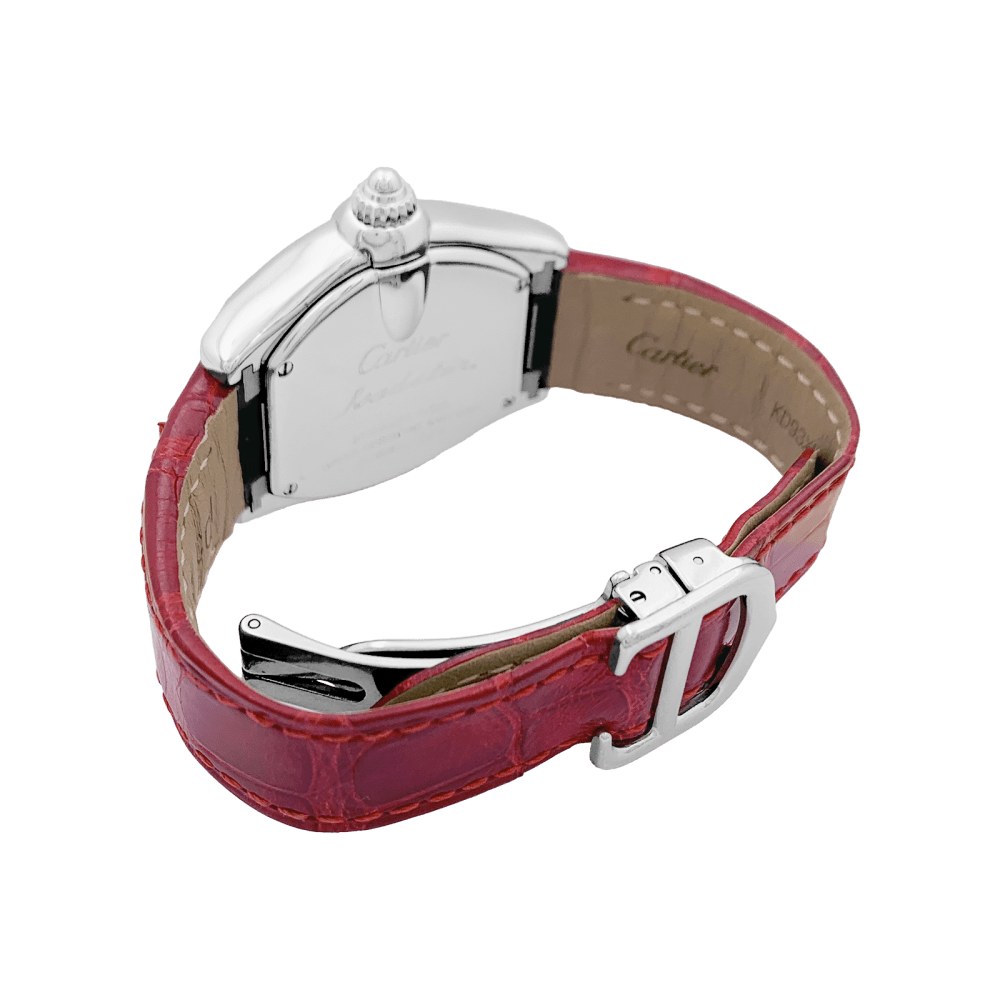 Montre CARTIER "Roadster" en acier et cuir - Castafiore