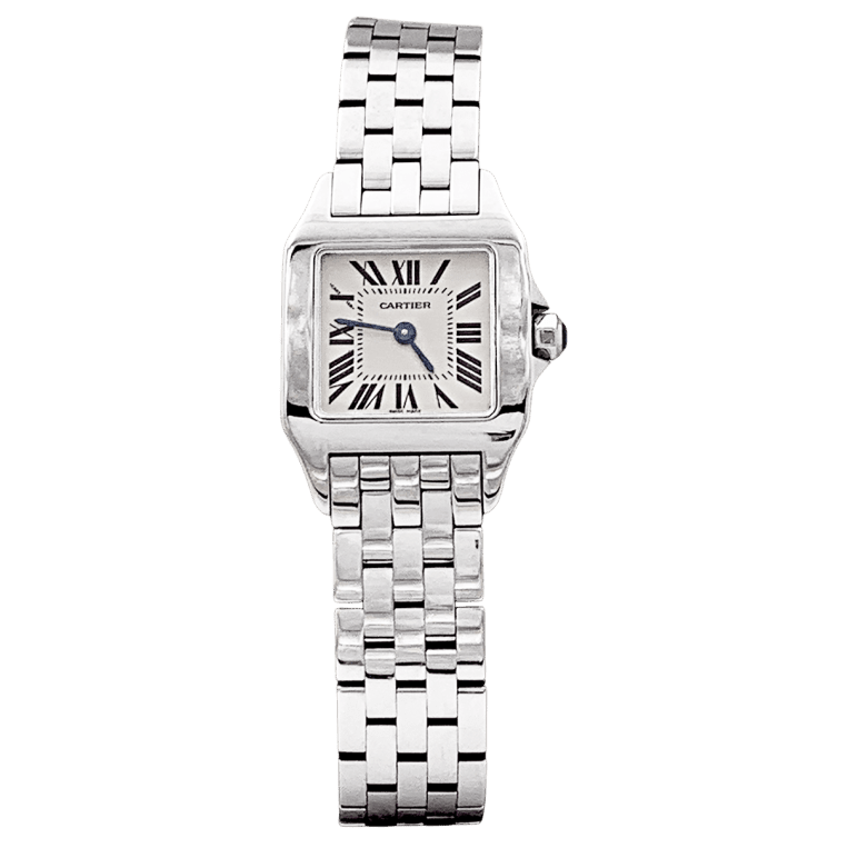 Watch Cartier, "Santos Demoiselle" in steel.