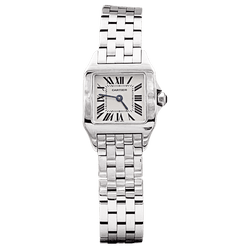 Watch Cartier, "Santos Demoiselle" in steel.