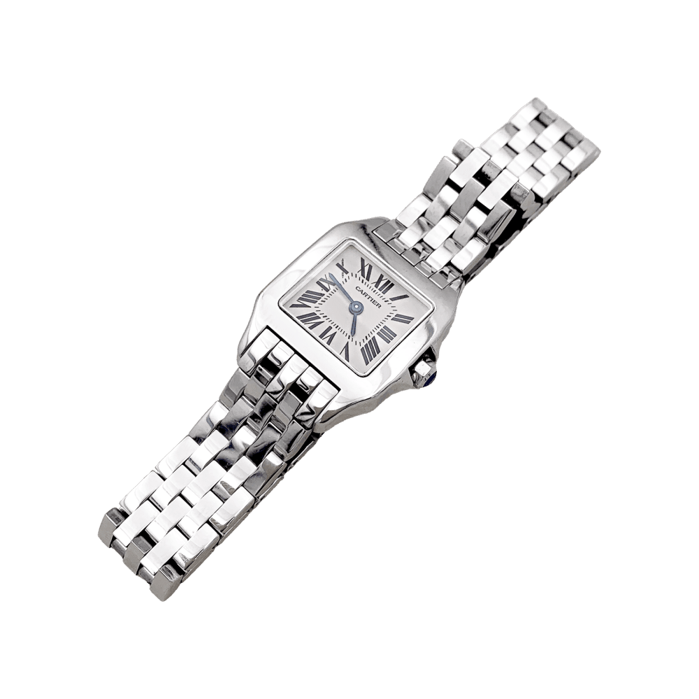 Watch Cartier, "Santos Demoiselle" in steel.