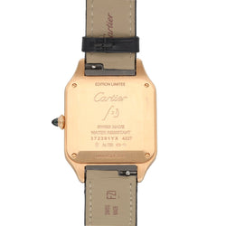 Montre CARTIER "Santos Dumont" GM en or rose et cuir - Castafiore