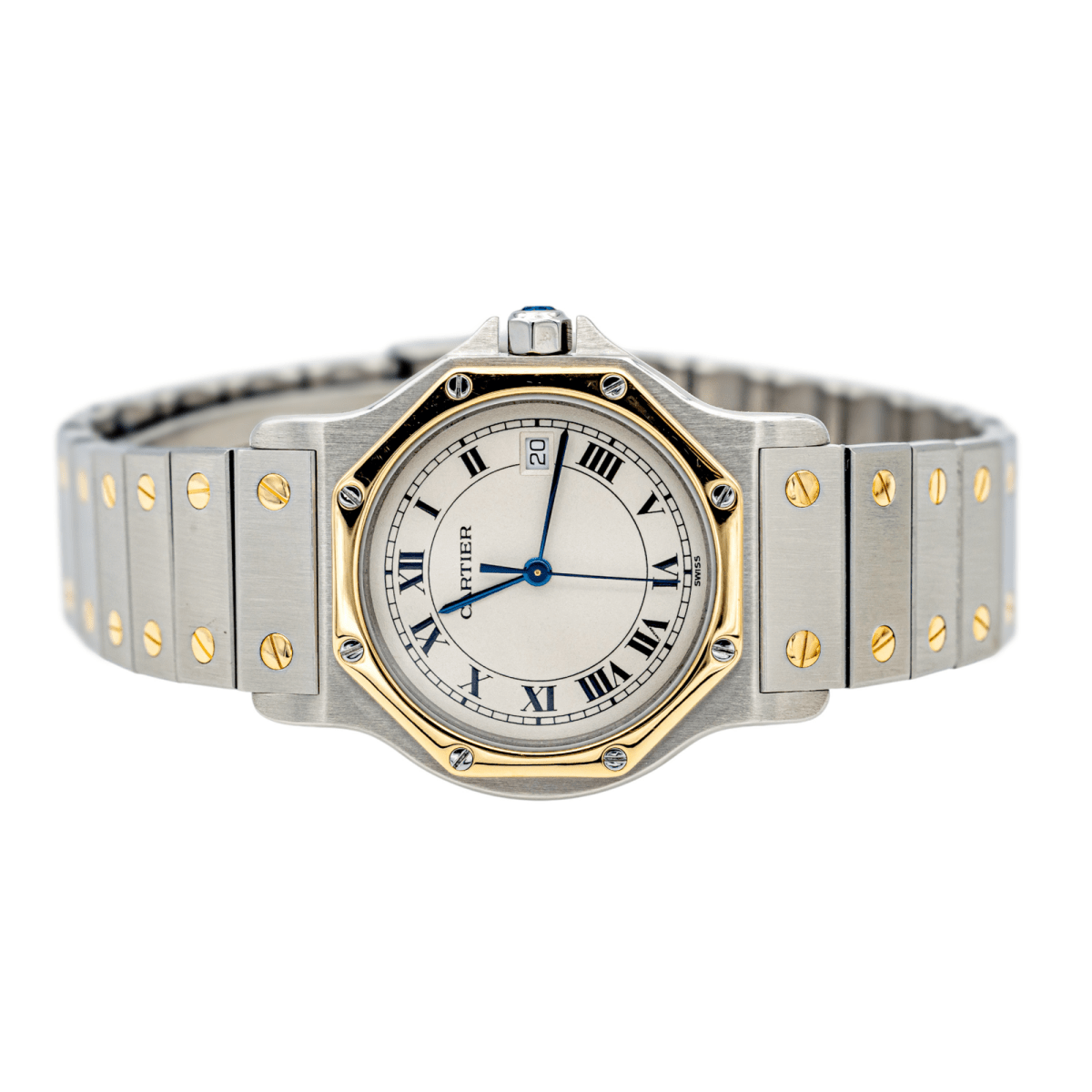 Montre CARTIER, "Santos" en acier - Castafiore